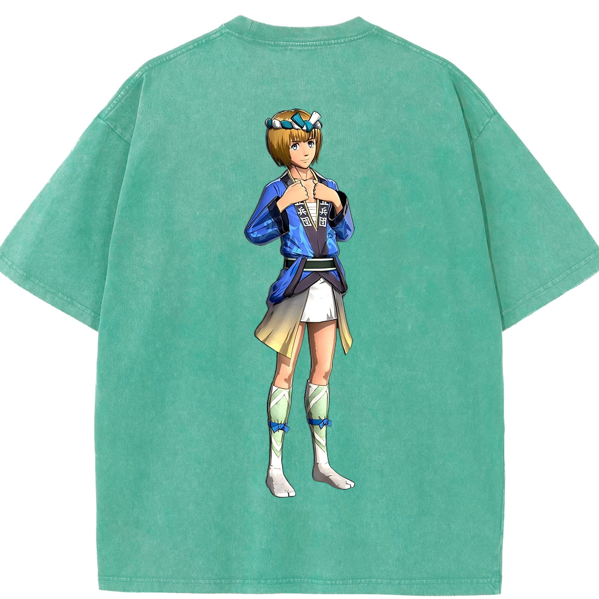 （画像用） 進撃の巨人 アルミン·アルレルト Attack on Titan Armin Arlert 綿100% ヴィンテージ風 半袖Tシャツ（背面プリント）